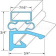 280984-00005 Compatible Vulcan Door Gasket 24 1/2" X 25 1/2"