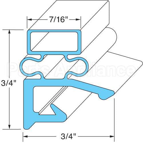 280984-00005 Compatible Vulcan Door Gasket 24 1/2" X 25 1/2"