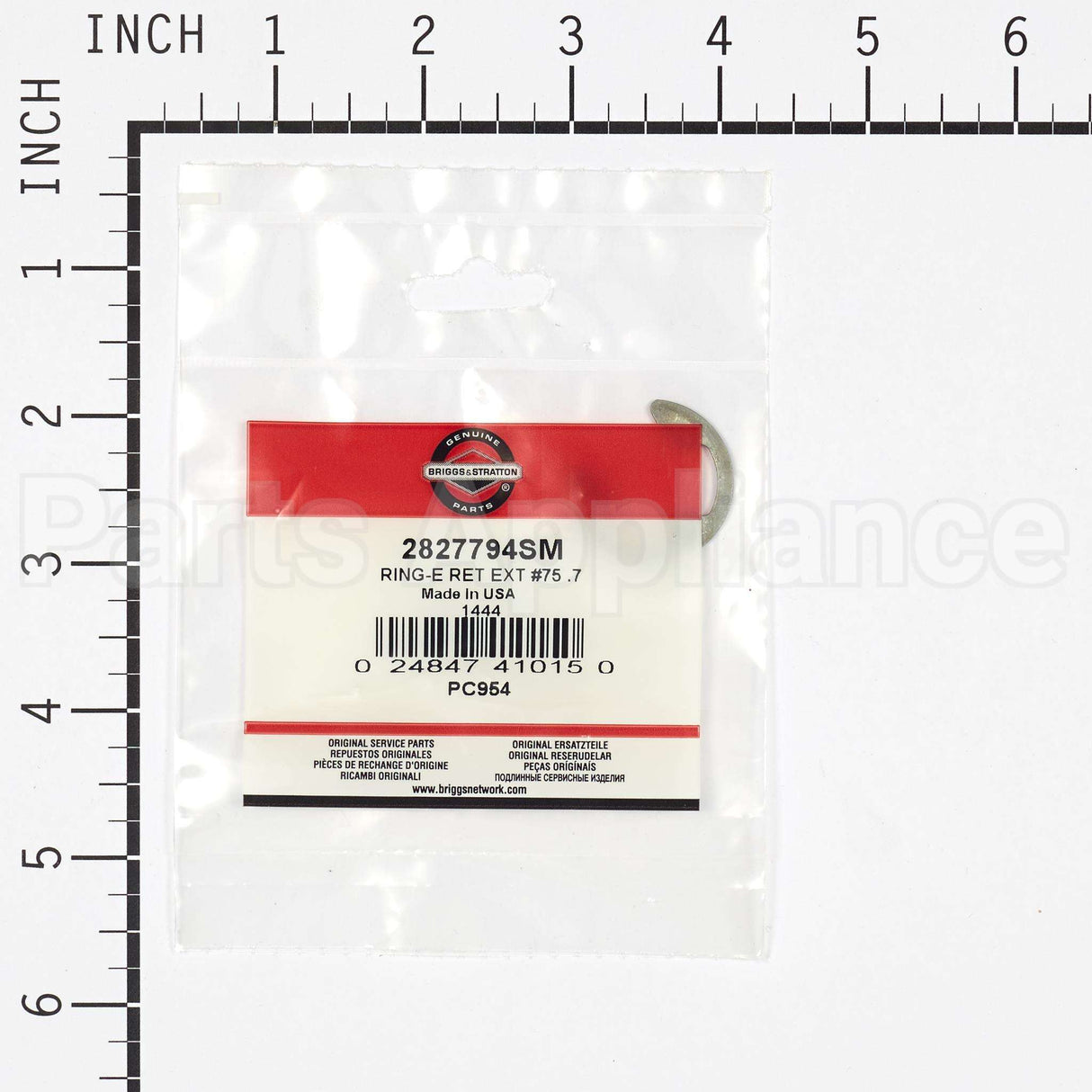 2827794SM Briggs & Stratton Ring-E Ret Ext #75 .7