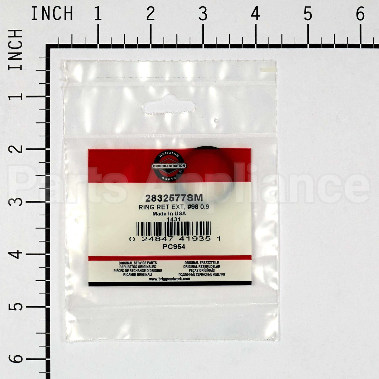 2832577SM Briggs & Stratton Ring Ret Ext #98 0.9