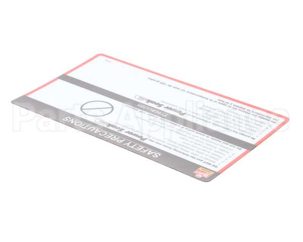 29595 Power Soak Systems Decal - Wendy's Safety Precaut