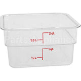 2SFSCW Compatible Cambro Container Sq Clear 2Qt