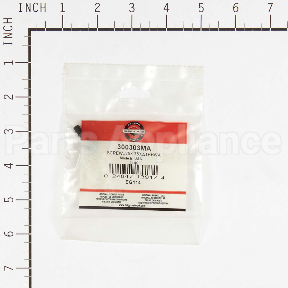 300303MA Briggs & Stratton Screw.25X.75X.51Hhwa