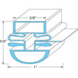 30223U0200 Compatible Turbo Air Door Gasket 26 1/2" X 28"