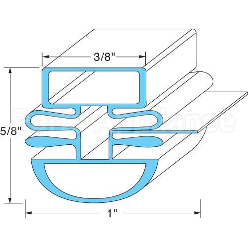 30223U0200 Compatible Turbo Air Door Gasket 26 1/2" X 28"