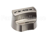 3095 Royal Range Nickel Plate Knob W/Black Letters