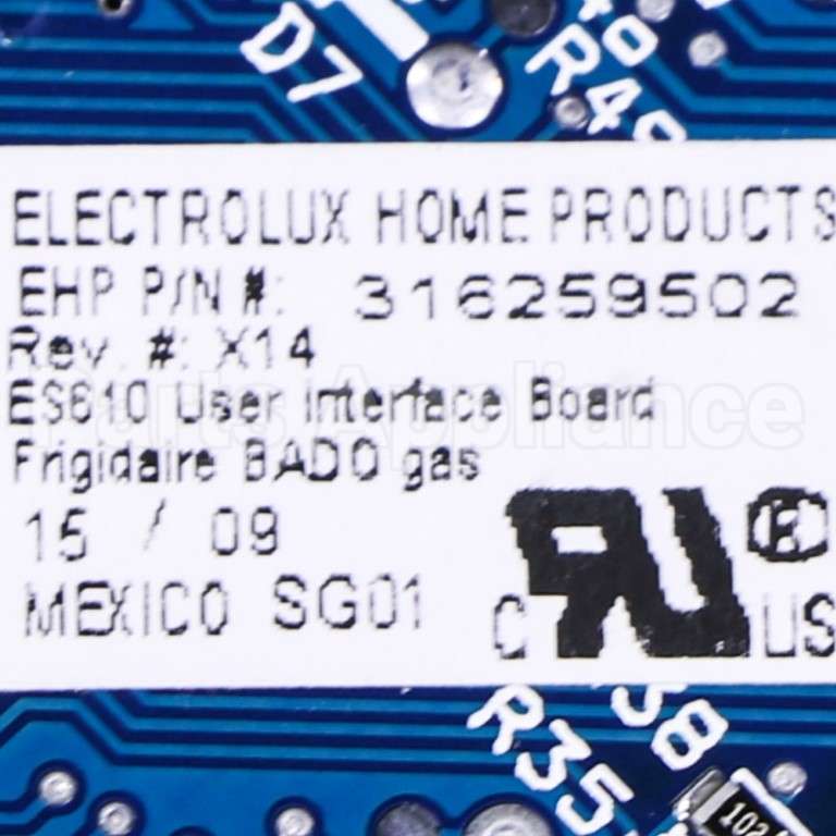 316259502 Frigidaire Controller