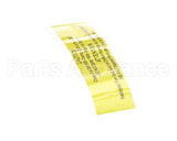31703 Middleby Label,Caution Do Not Spray