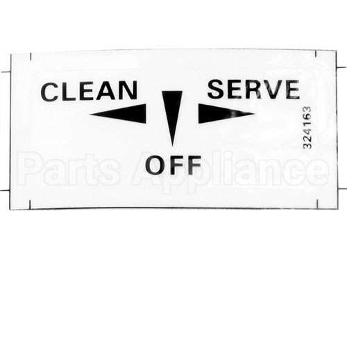 324163 Compatible Stoelting Decal - Clean/Off/On
