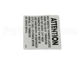 324594 Stoelting Decal Attention Heat Sensitive