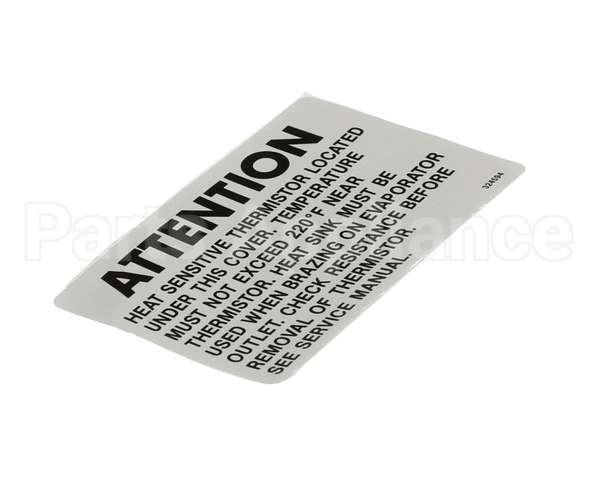 324594 Stoelting Decal Attention Heat Sensitive