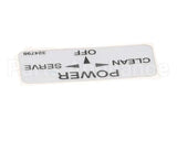 324798 Stoelting Decal; Clean/Off/Serve
