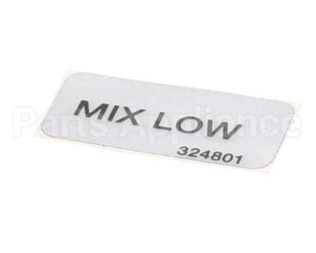 324801 Stoelting Decal; Mix Low