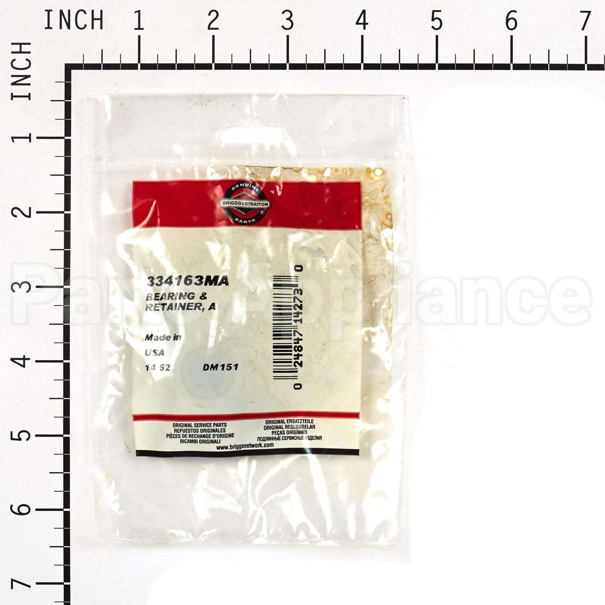 334163MA Briggs & Stratton Bearing & Retainer A