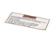 33590 Henny Penny Label-Warning Drain Pan, Fre
