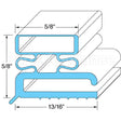 341-21461-00 Compatible Traulsen Door Gasket 6 7/8" X 23 3/8"