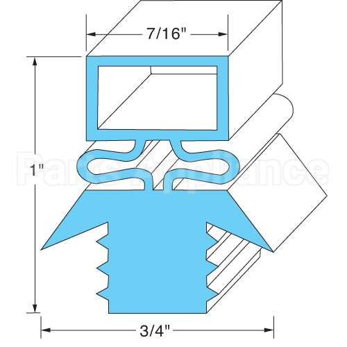 341-27565-00 Compatible Kairak Door Gasket 23-1/2" X 29-1/2"