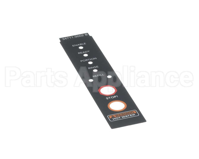 34711.0002 Bunn Decal, Warning Led Display