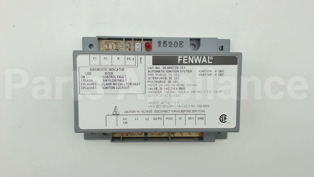 35-665725-121 Fenwal 24V 15Secp.p.30Seci.p.4Sectfi