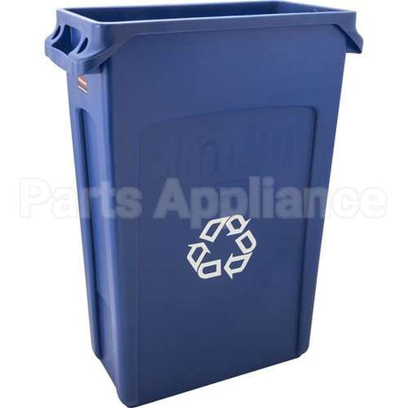 3540-07 Compatible Rubbermaid Slim Jim Recycling Can 23 Gal Blue With Handles