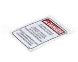 35822 Henny Penny Label-Lid-Danger