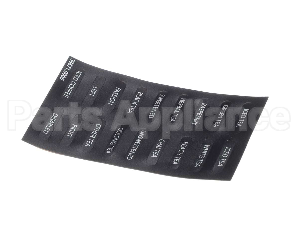 36671.0005 Bunn Decals, Flavors Itb(Bunn)