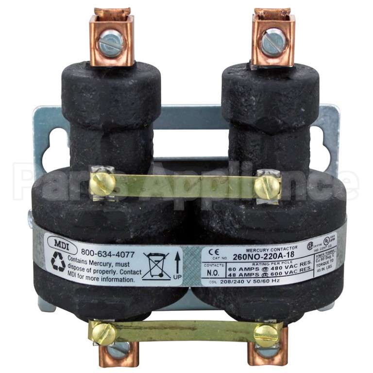 370485 Compatible Midwest Appliance Parts Mercury Contactor, 3 Pole