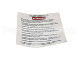37332 Henny Penny Label-Boilover Prevention, Gm