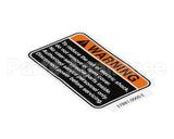 37881.0000 Bunn Decal, Warning No Svce Parts