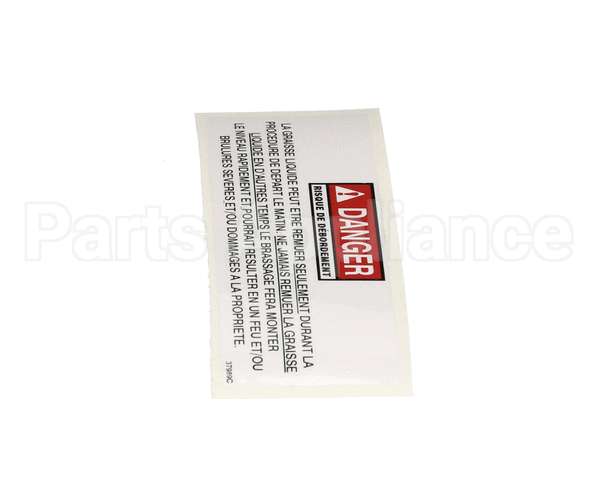 37989 Henny Penny Label-Danger Stirring Fre