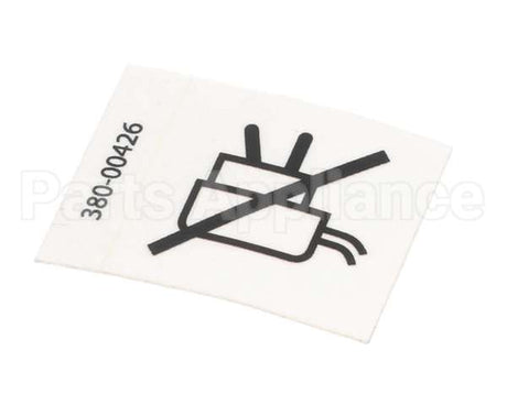 380-00426 Grindmaster Cecilware Label,Caution,Damaged Plug