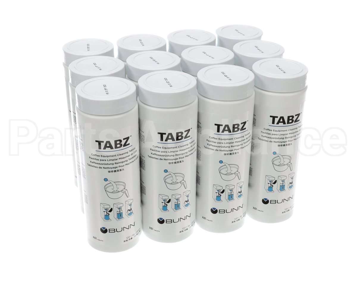 39637.0004 Bunn Cleaner, Brewer Tabz 12/Case