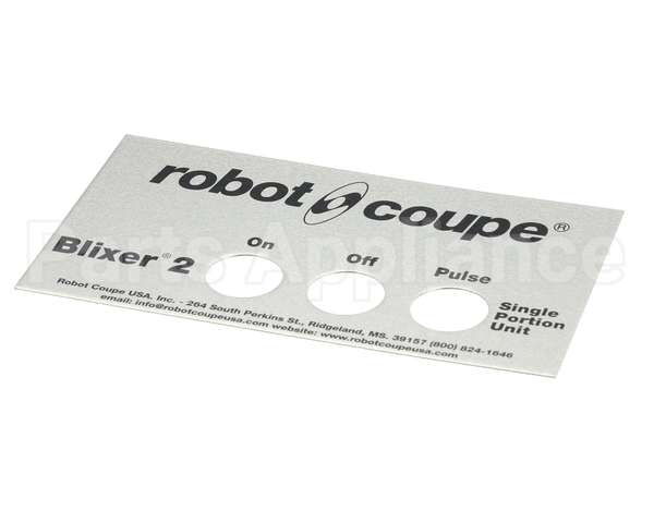 39874 Robot Coupe Front Plate Assembly