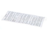 3A1272-01 Hoshizaki Control Box- Label
