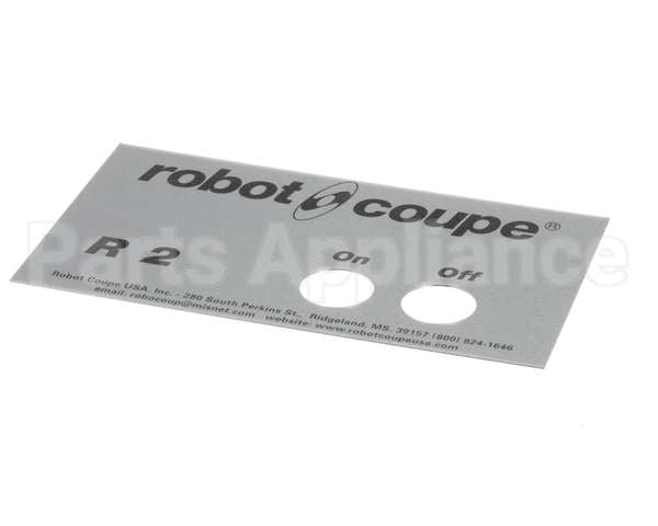 400538 Robot Coupe Front Data Plate