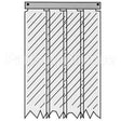 401SA6043184F Compatible Kason Kason - 401Sa6043184 Strip Curtain, 31 X 84
