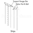 402LA6064284F Compatible Kason Kason 38X84 Stripcurtn Cleat Mount, 8 Strips