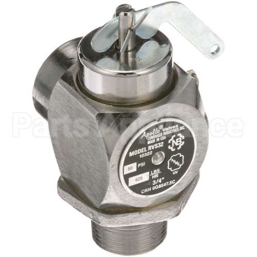 40613 Compatible Blodgett Valve, Steam Safety - 3/4", 50 Psi