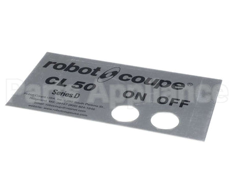 406860 Robot Coupe Cl50D Ul Front Plate