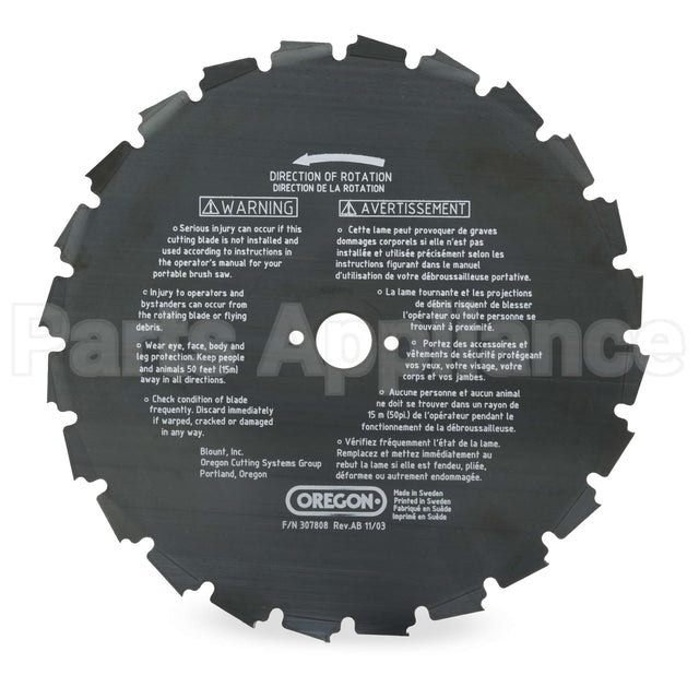 41-932 Oregon Eia Brush Blade 9In 24 Teeth 2