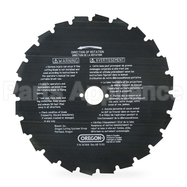 41-933 Oregon Eia Brush Blade 9In 24 Teeth 2
