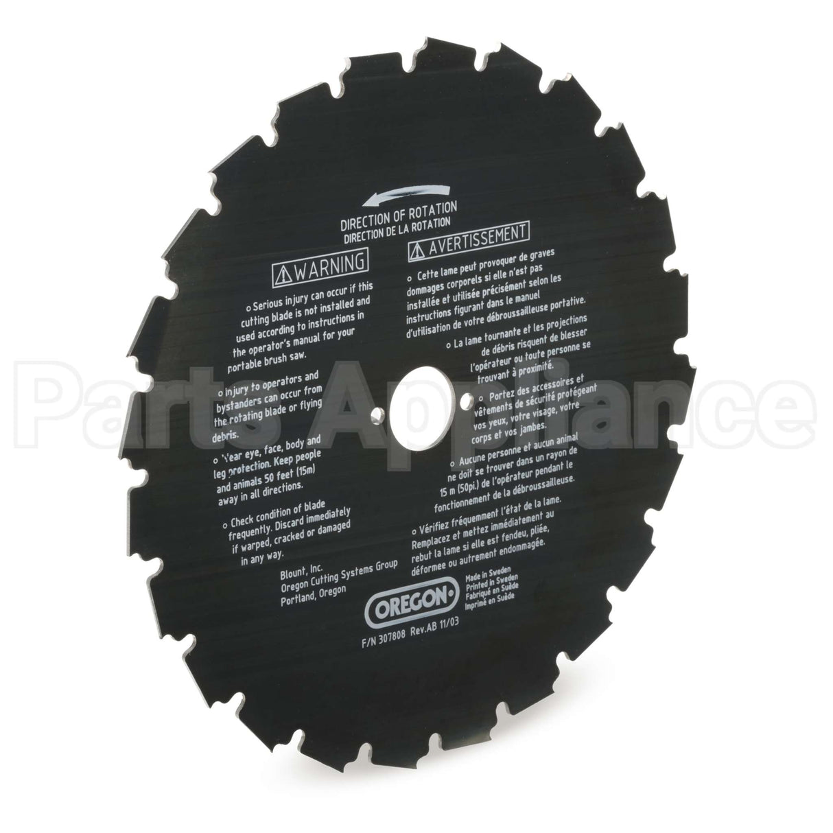 41-933 Oregon Eia Brush Blade 9In 24 Teeth 2
