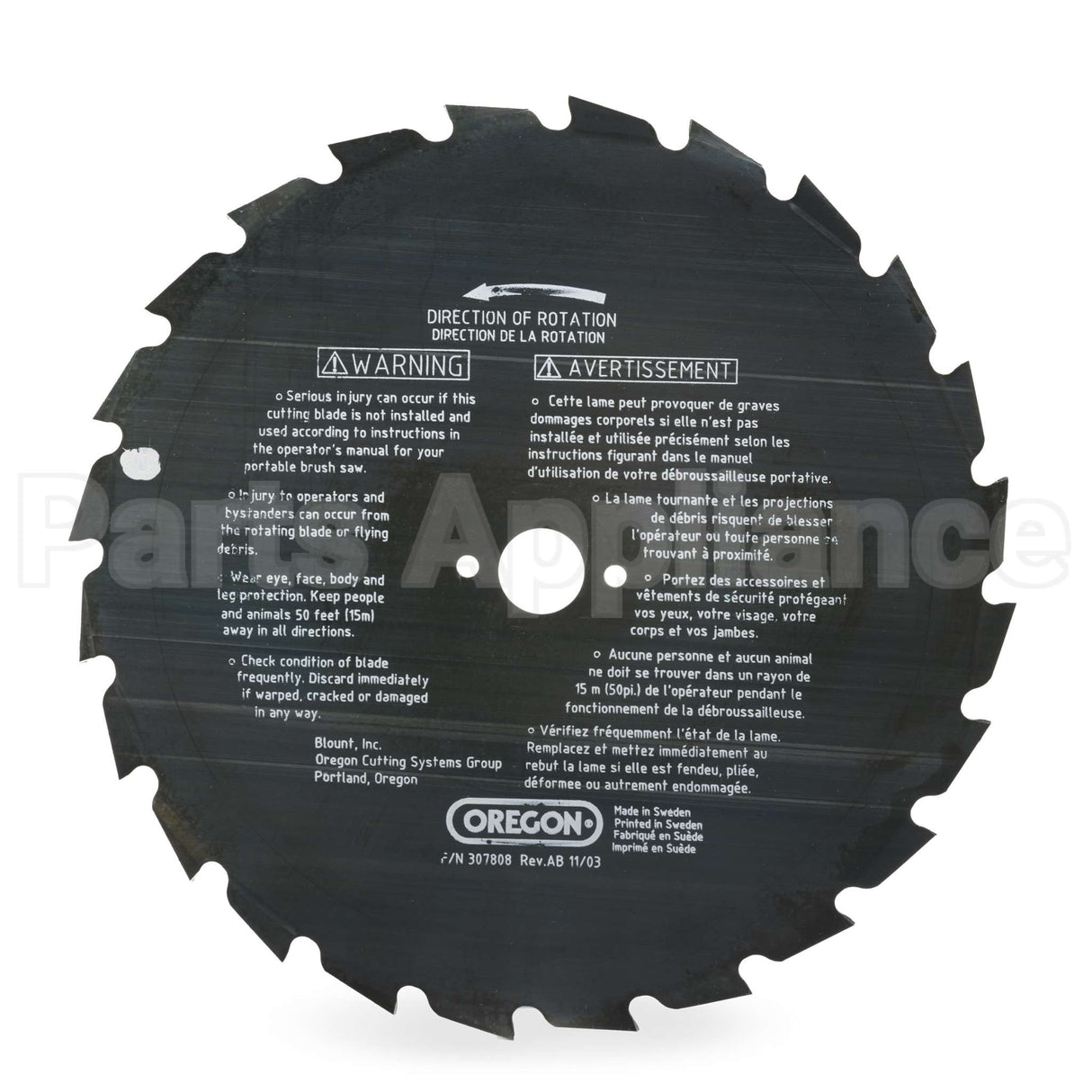 41-936 Oregon Maxi Brush Blade 9In 24 Teeth