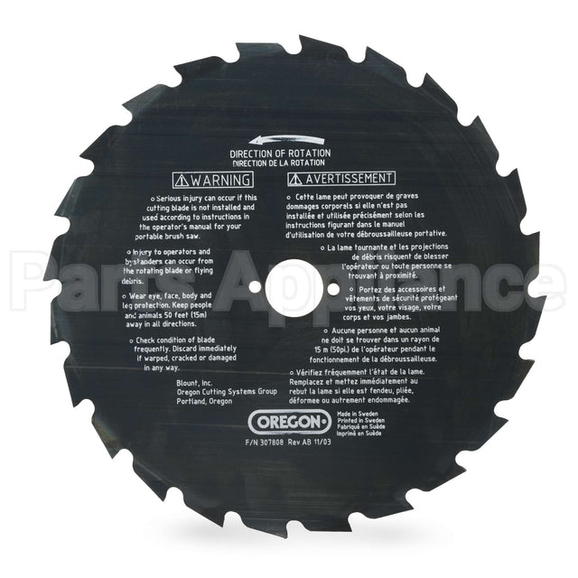 41-937 Oregon Maxi Brush Blade 9In 24 Teeth