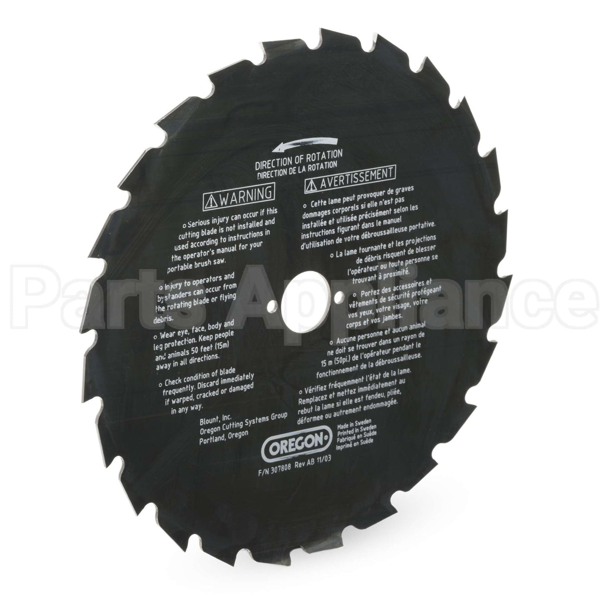 41-937 Oregon Maxi Brush Blade 9In 24 Teeth