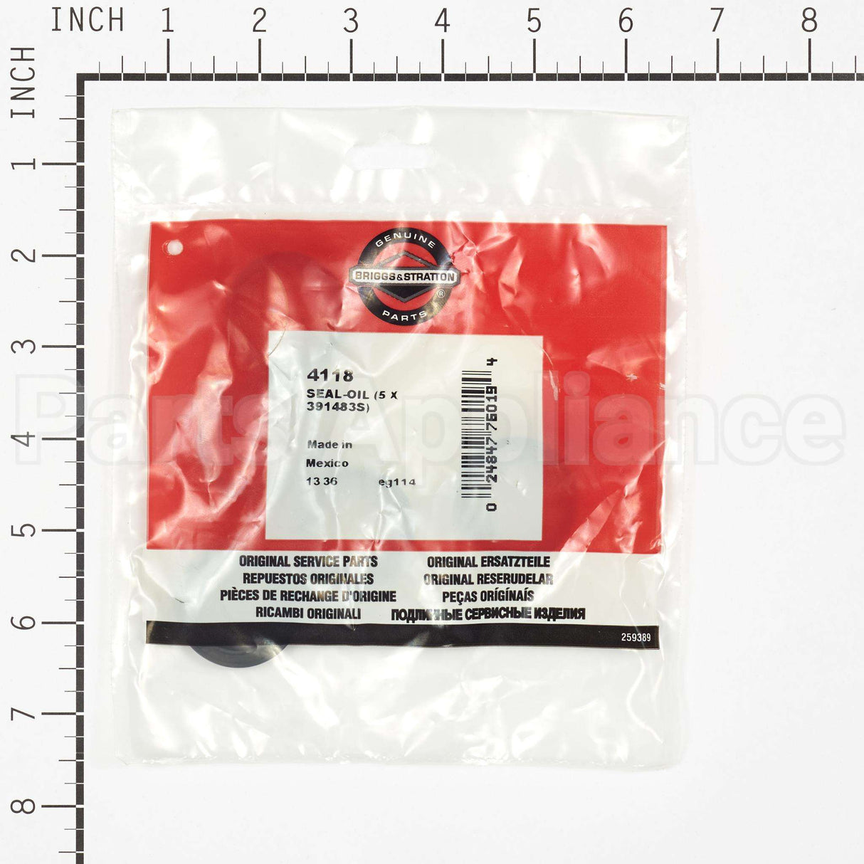 4118 Briggs & Stratton Seal-Oil (5 X 391483S)