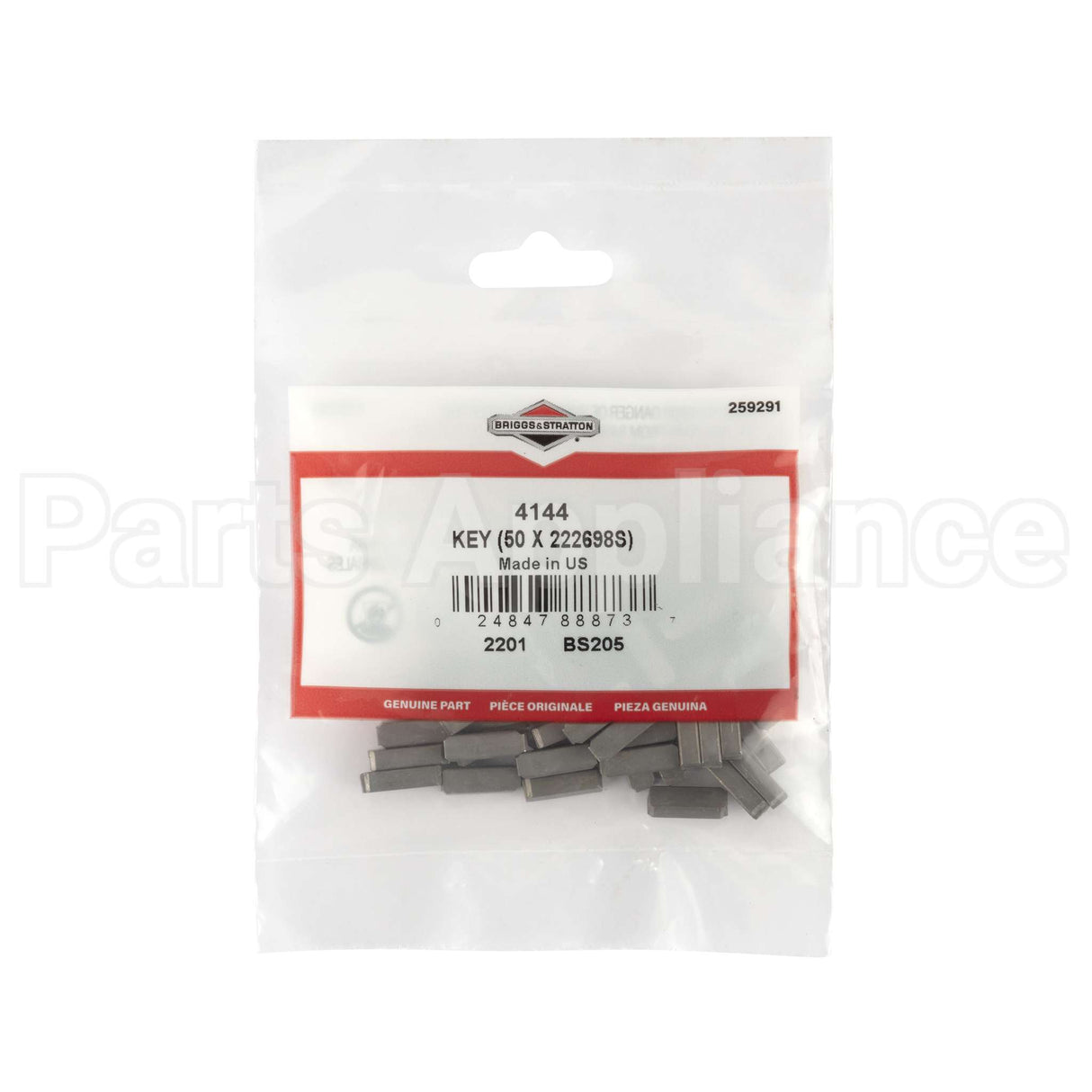 4144 Briggs & Stratton Key (50 X 222698S)