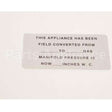 421727-15 Compatible Vulcan Convrsion(Gas)Blank Labl