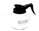 42400.0103 Bunn Decanter,Glass-Blk 12C 3/Cs