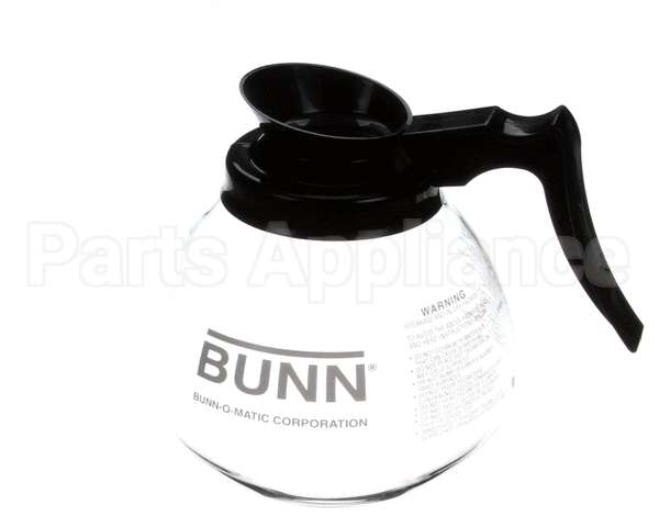 42400.0103 Bunn Decanter,Glass-Blk 12C 3/Cs